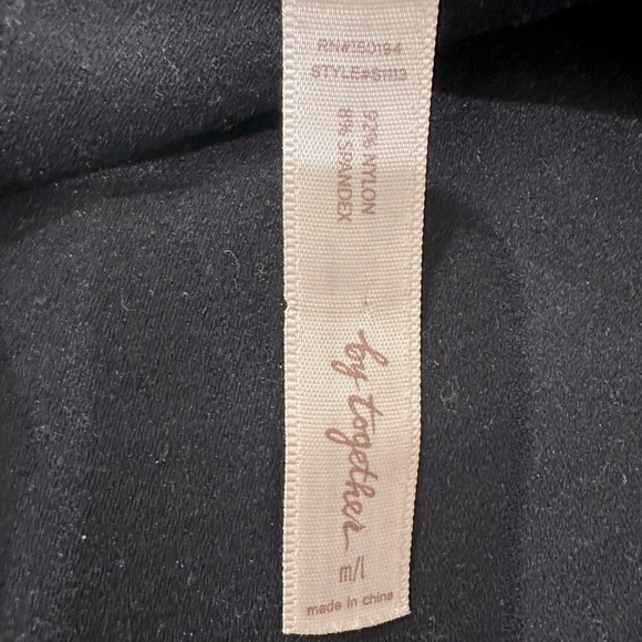 New without Tags - By Together RIBBED STRETCH-MODAL Black BODYSUIT Large - Picture 2 of 4